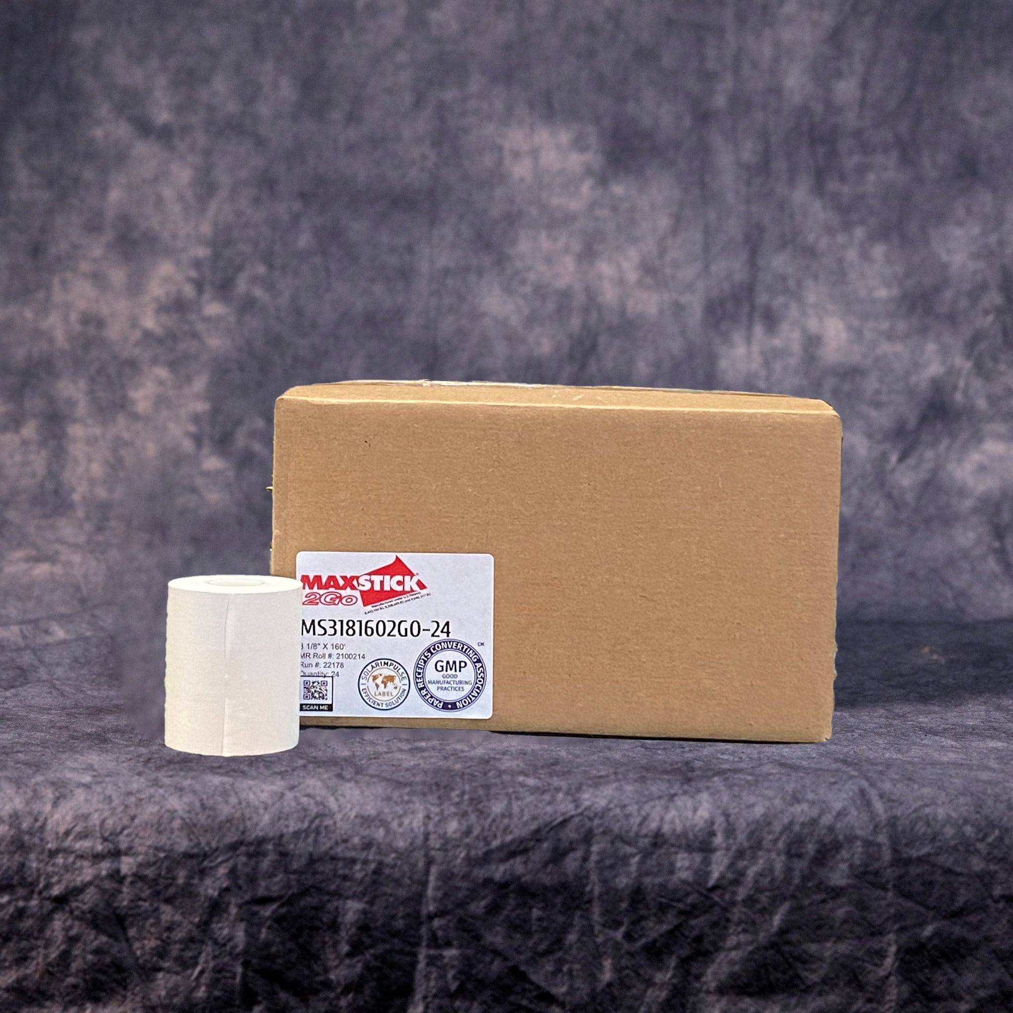 Maxstick Labels Adhesive Thermal Sticky Receipt / Label Paper Roll MAXStick 3 1/8